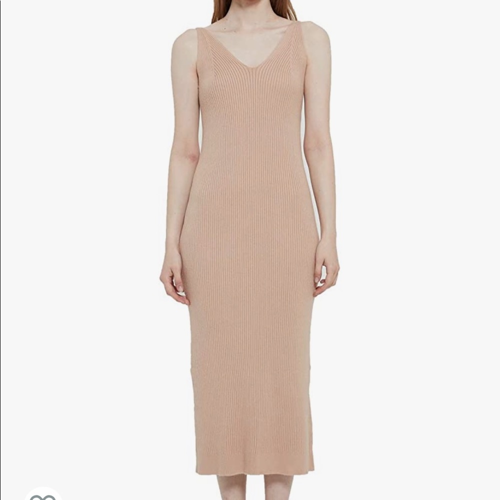 Beige Knit Dress